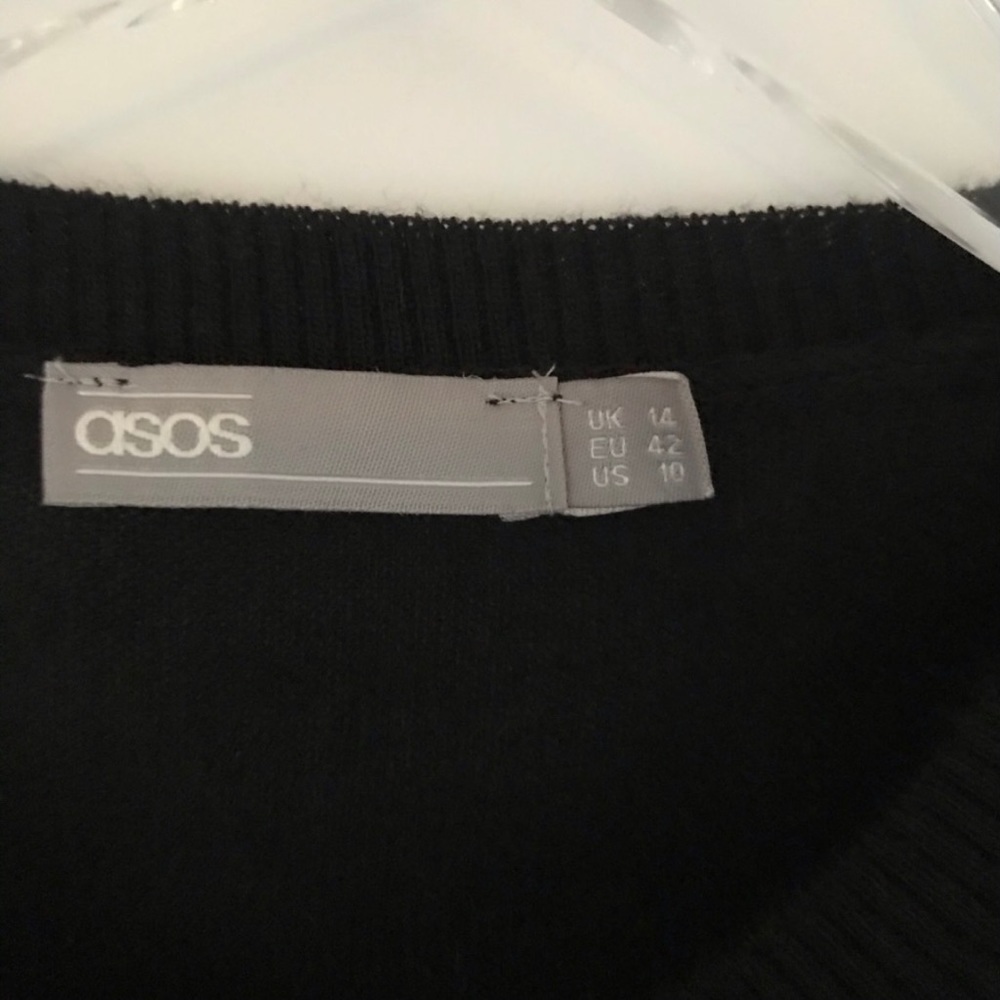 ASOS Ruffle Mesh Sweater Black - Picture 5 of 8
